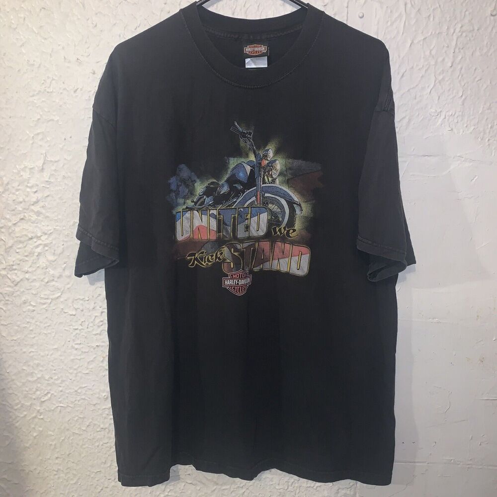 Vintage 2003 Harley-Davidson United We Kickstand Amsterdam Holland Shirt XL